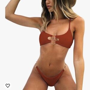 burnt orange bikini size medium